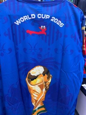 Team Apparel Blue World Cup 2026 Jersey with Trophy Graphic
